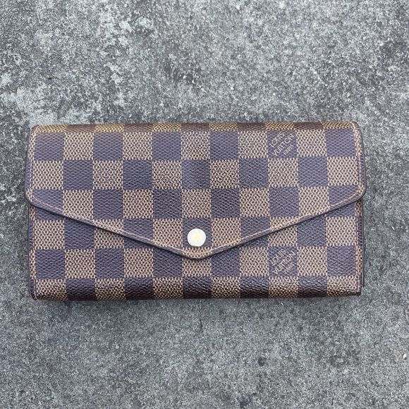 LOUIS VUITTON Sarah Long Wallet NM Damier Ebene - Picture 1 of 16